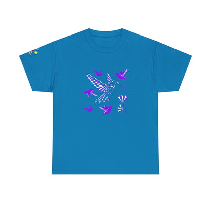 Hummingbird Blessing in Purple Gildan Unisex Tee