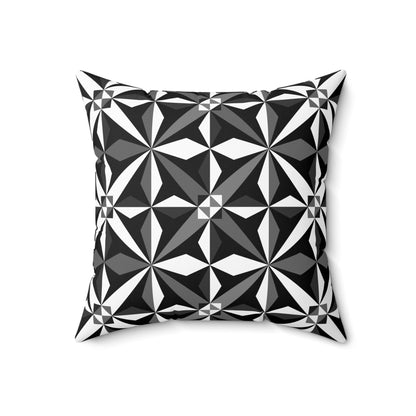 Morning Star in Black Square Pillow
