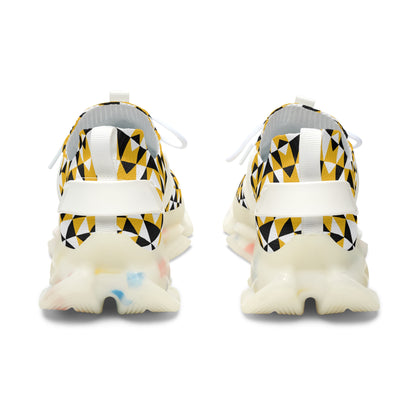 Sacred Mountains in Yellow Women's Mesh Sneakers