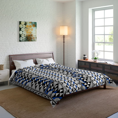 Southwest Rain and Sun in Blue Comforter