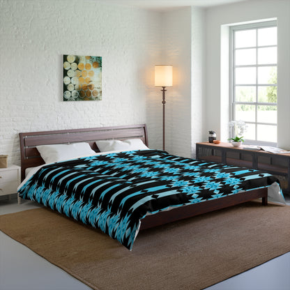 Southwest Desert Diamonds in Turquoise Comforter