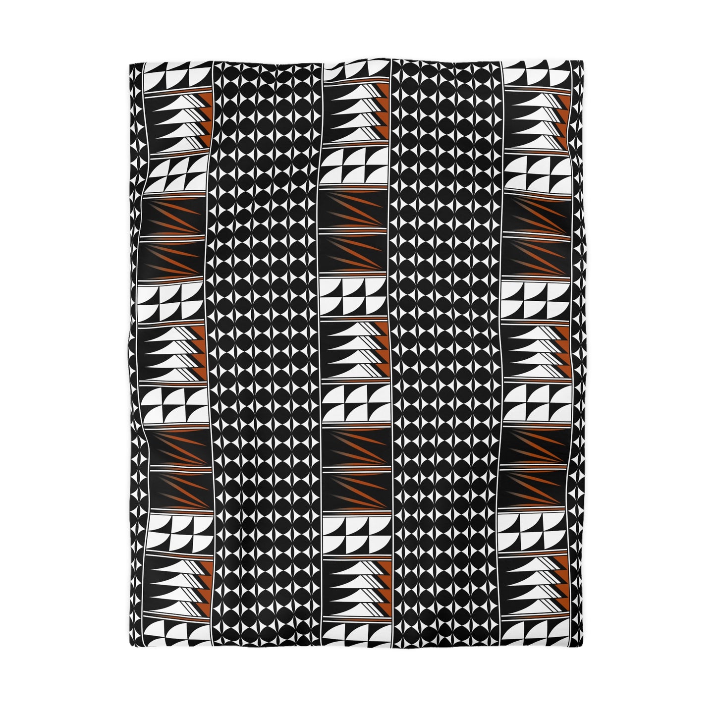 Blessed Feathers in Rust Microfiber Duvet Cover