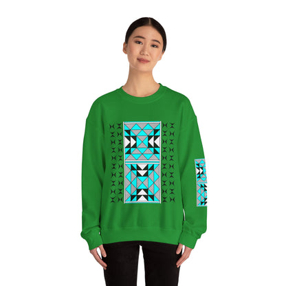 Sacred Mountains in Turquoise Unisex Sweatshirt