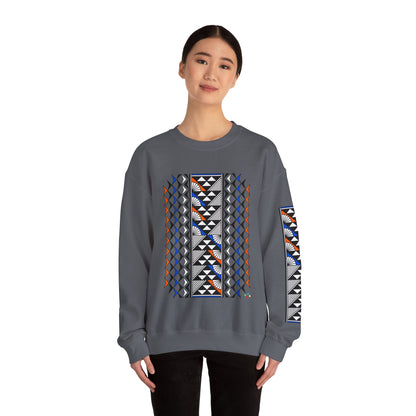 Sun and Rain in Blue/Orange Unisex Sweatshirt