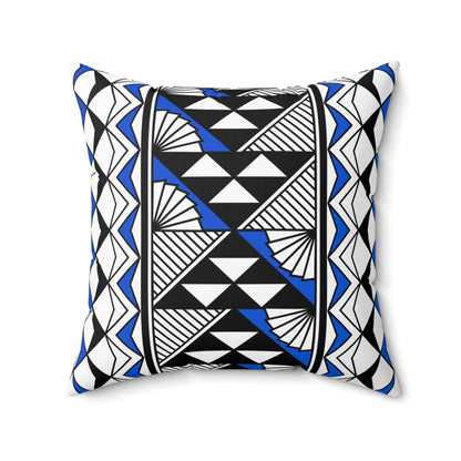 Sun and Rain in Blue Spun Polyester Square Pillow