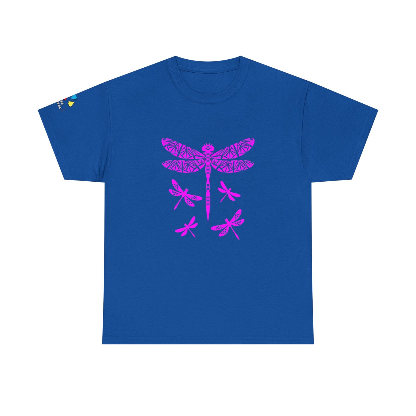 Native Dragonfly in Pink Gildan Unisex Tee