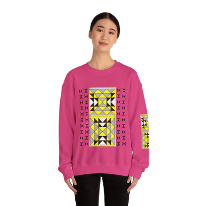 Sacred Mountains in Yellow Unisex Sweatshirt