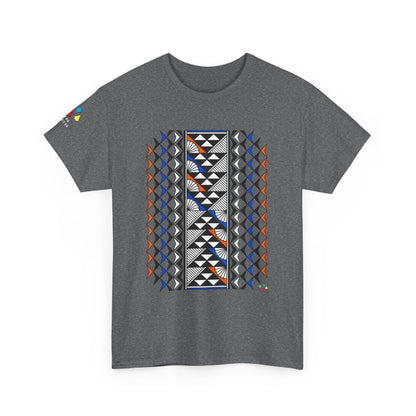 Sun and Rain in Orange/Blue Gildan Unisex Tee