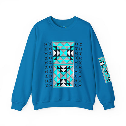 Sacred Mountains in Turquoise Unisex Sweatshirt