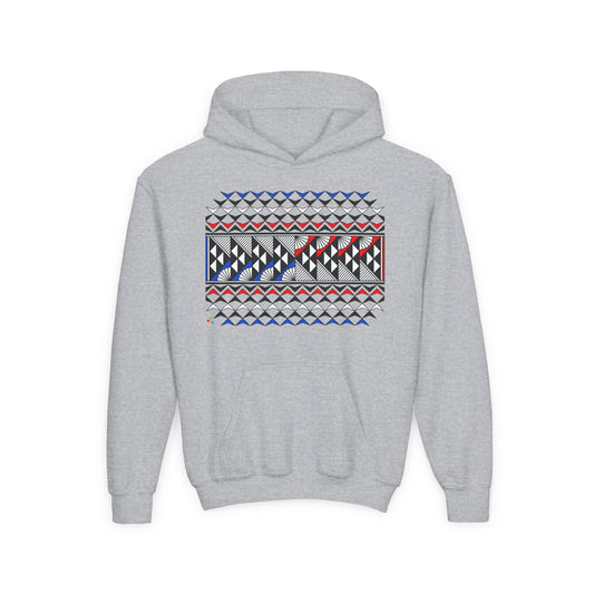 Red/White/Blue Rain and Sun Youth Heavy Blend Hooded Sweatshirt