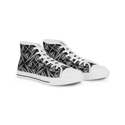 Sacred Winds in Charcoal High Top Sneakers