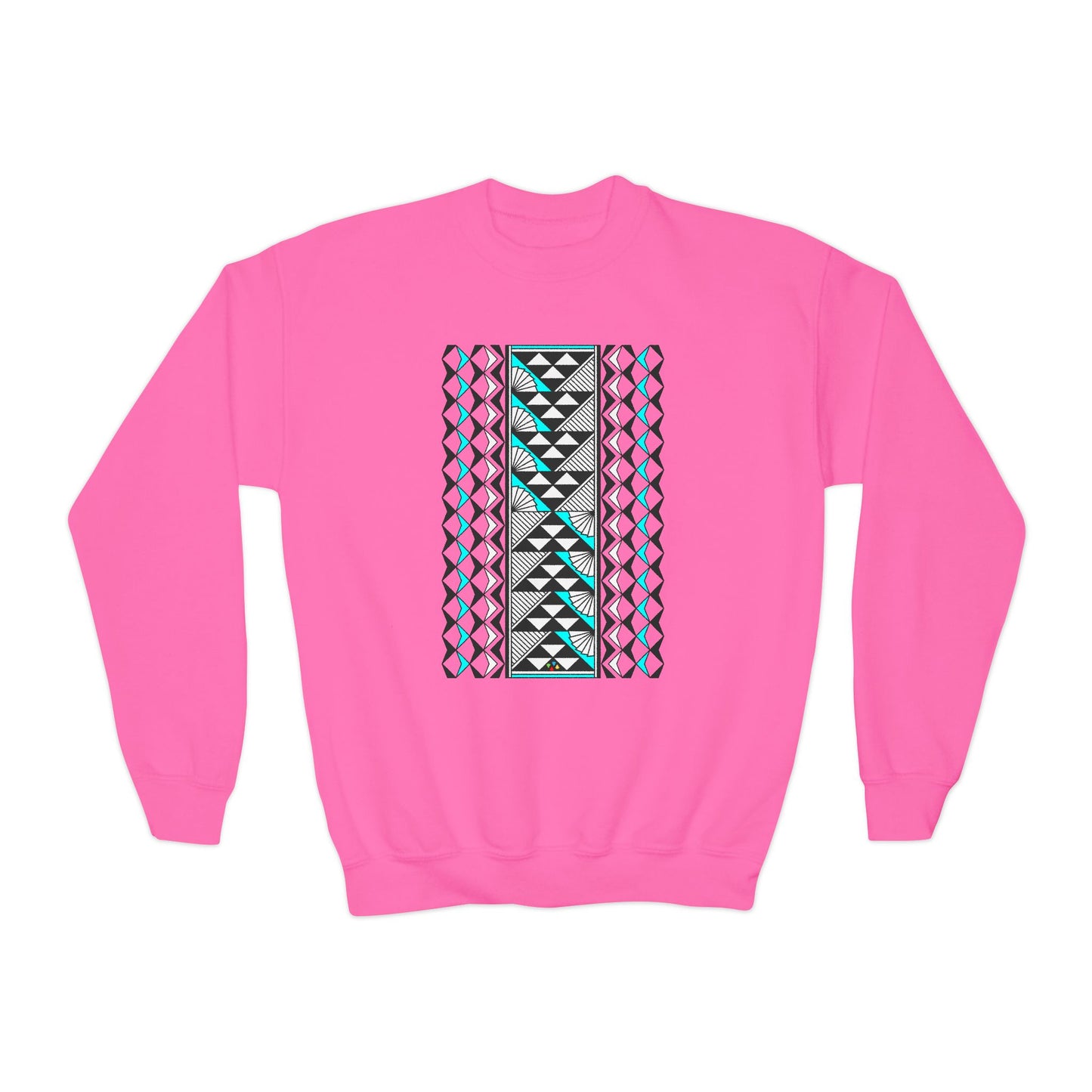 Rain and Sun in Turquoise Youth Crewneck Sweatshirt
