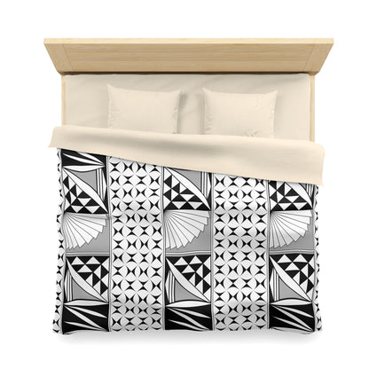 Southwest Sunrise in Gray Microfiber Duvet Cover