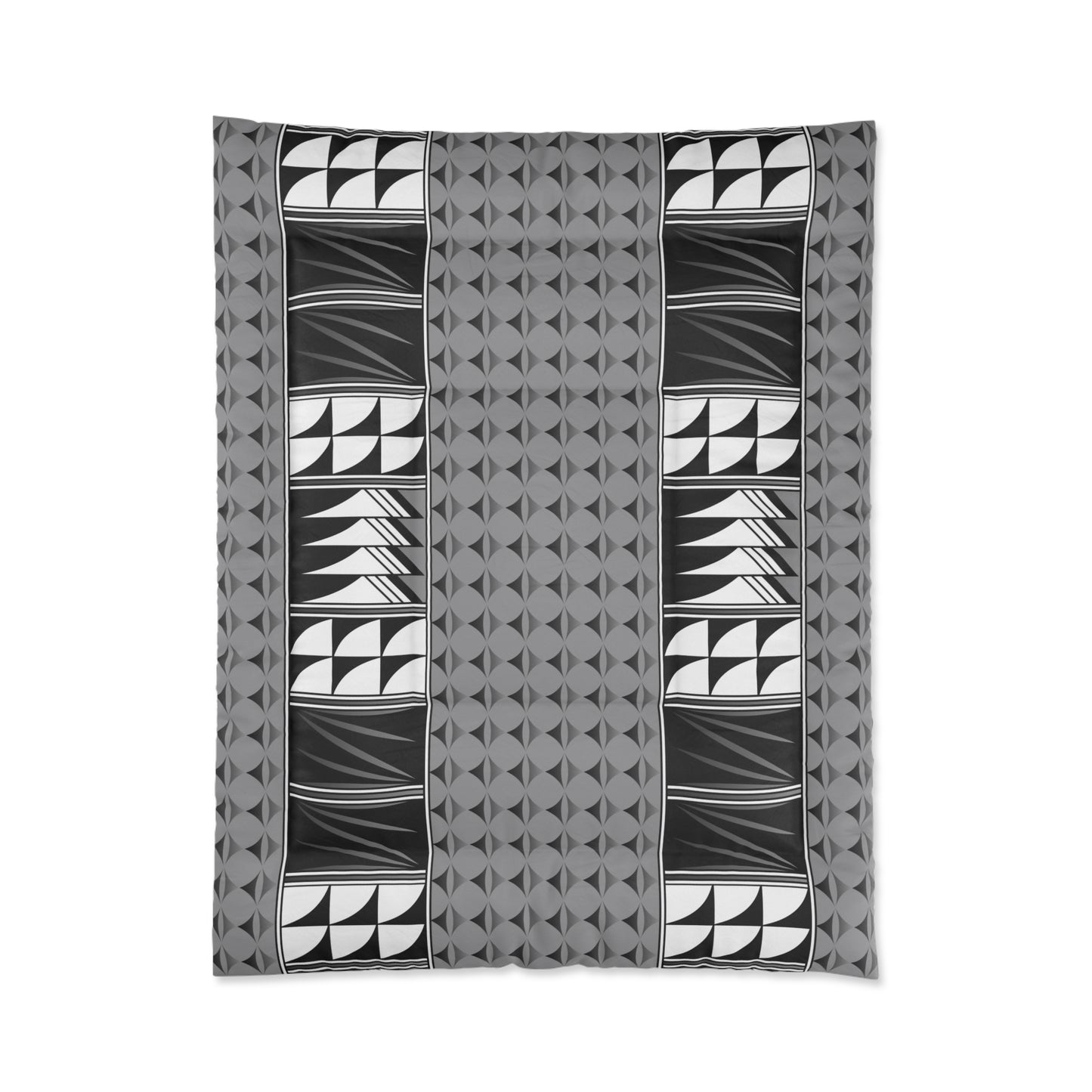 Southwest Feather Blessing on Gray Comforter