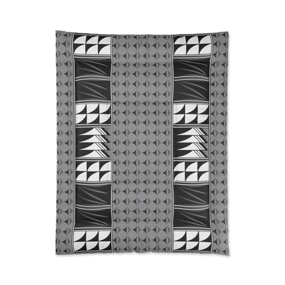 Southwest Feather Blessing on Gray Comforter