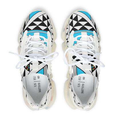 Southwest Sunrise in Turquoise Women's Mesh Sneakers