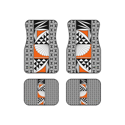 Southwest Sunrise in Orange Car Mats (Set of 4)