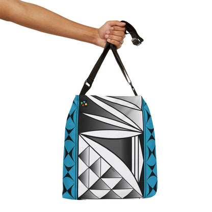 Turquoise Chrome Southwest Sunrise Adjustable Tote Bag