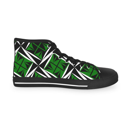 Sacred Winds in Green High Top Sneakers