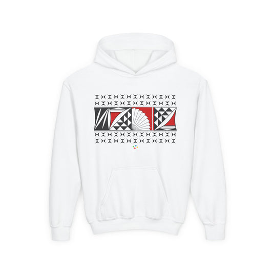 Red Southwest Sunrise Youth Heavy Blend Hooded Sweatshirt