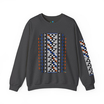 Sun and Rain in Blue/Orange Unisex Sweatshirt