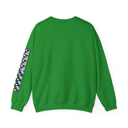 Sun and Rain in Green/Blue Unisex Sweatshirt
