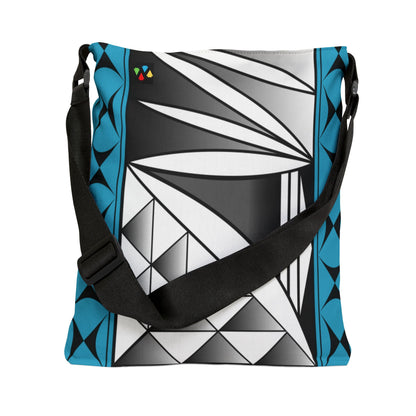 Turquoise Chrome Southwest Sunrise Adjustable Tote Bag