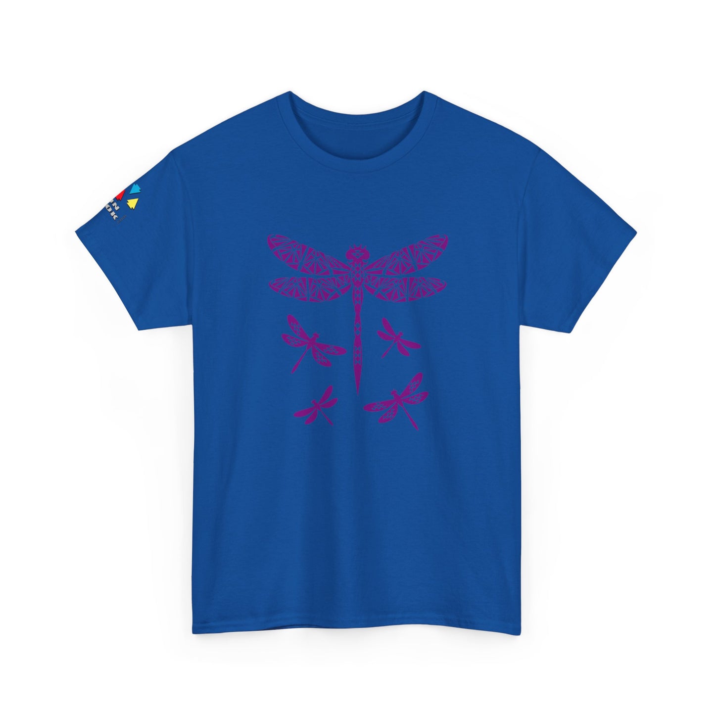 Native Dragonfly in Purple Gildan Unisex Tee