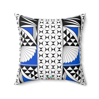 Southwest Sunrise in Blue Square Pillow
