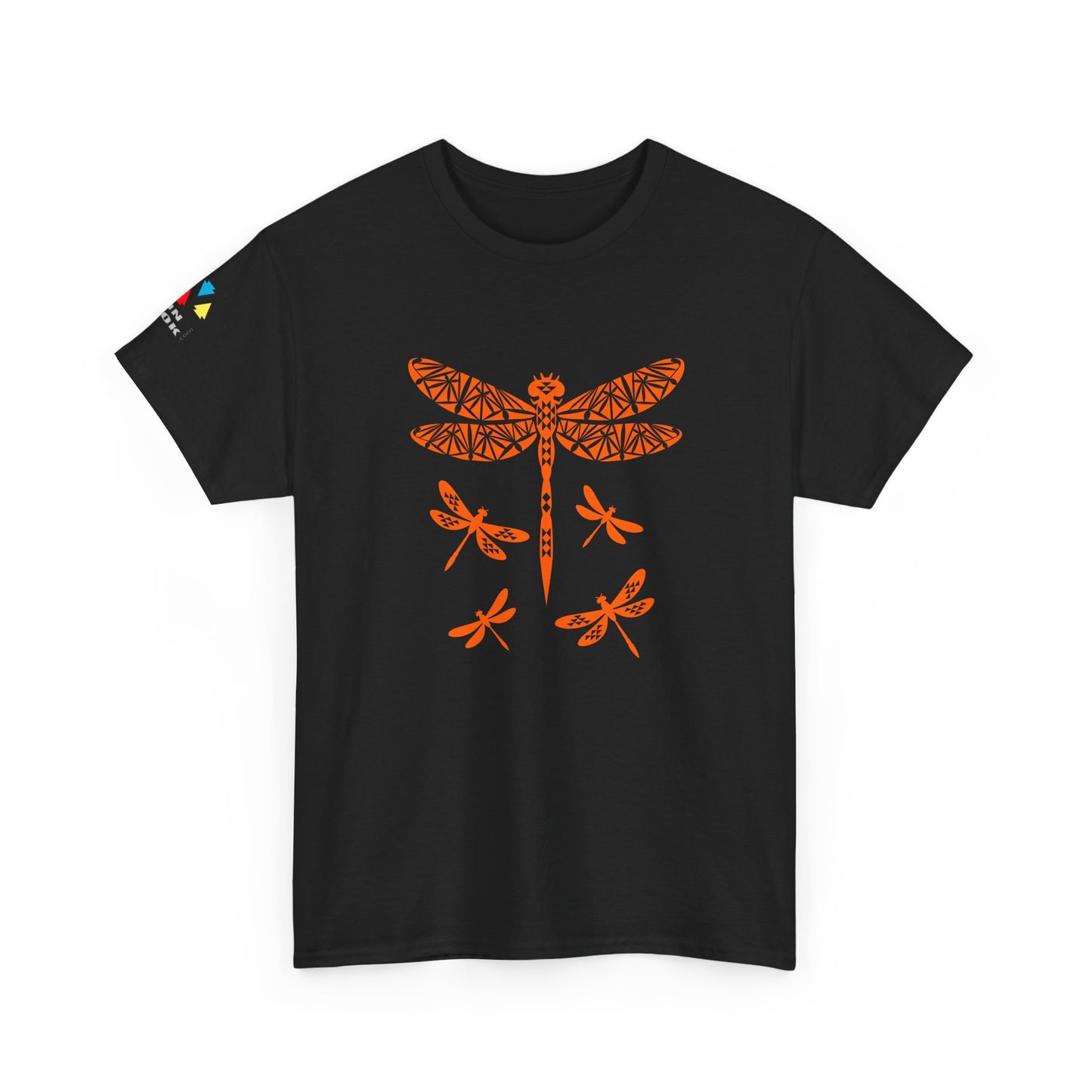 Native Dragonfly in Orange Gildan Unisex Tee