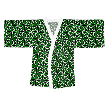 Desert Flowers in Green Kimono Robe – Where Comfort Meets Native Grace