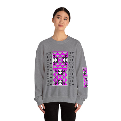 Sacred Mountains in Pink Unisex Sweatshirt