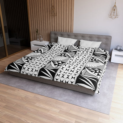 Southwest Sunrise in Gray Microfiber Duvet Cover