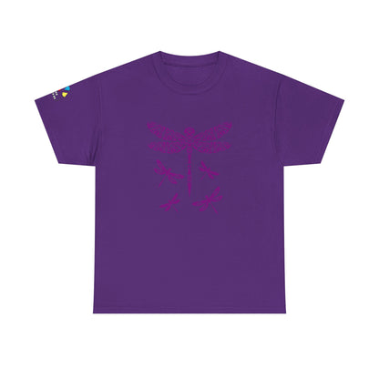 Native Dragonfly in Purple Gildan Unisex Tee