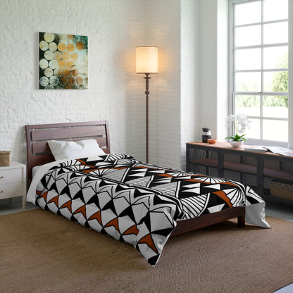 Southwest Rain and Sun in Rust Comforter