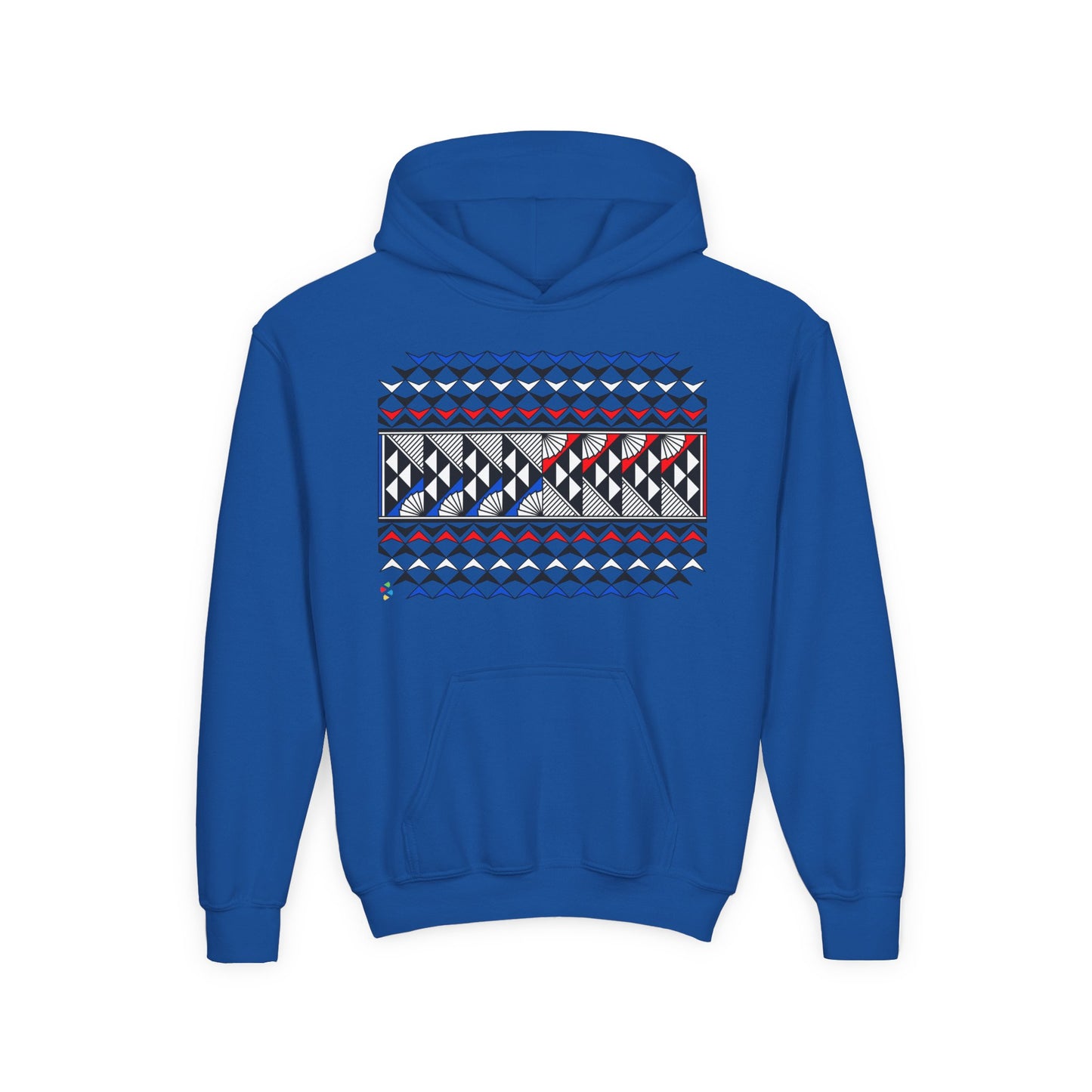 Red/White/Blue Rain and Sun Youth Heavy Blend Hooded Sweatshirt