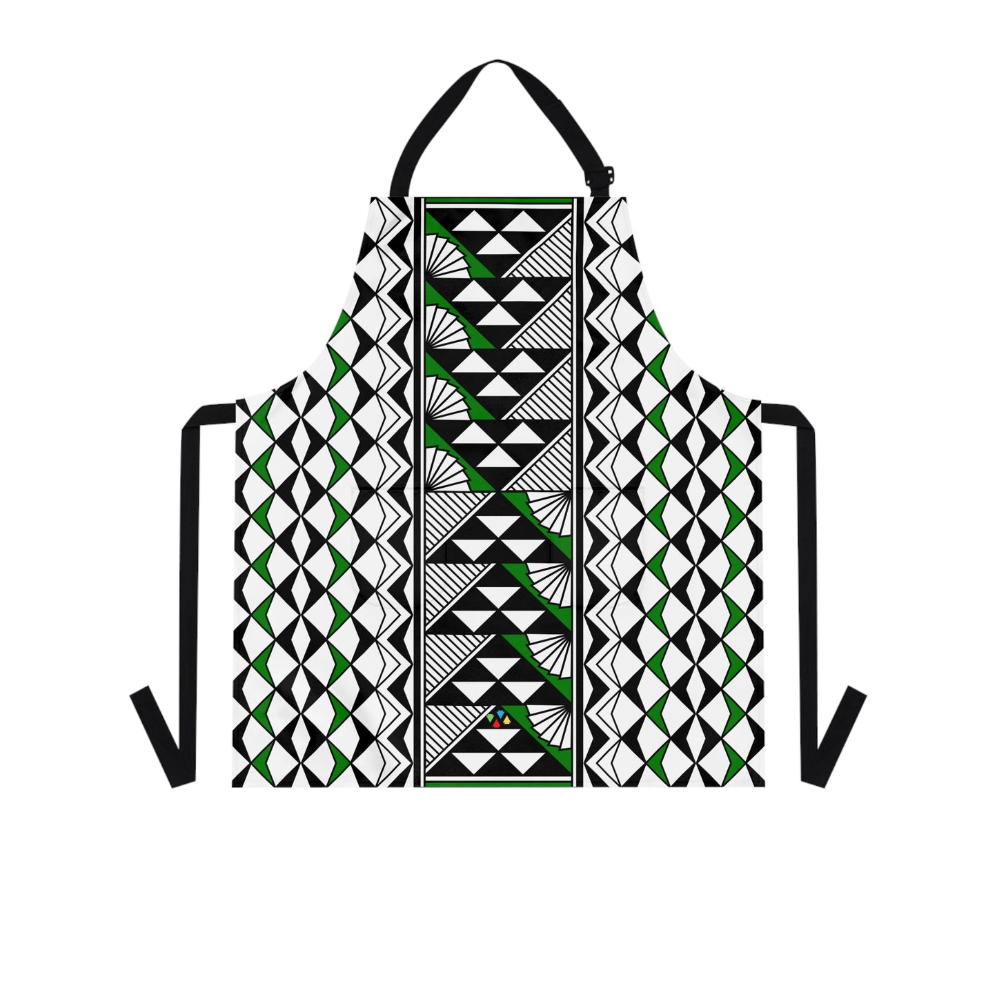 Green Native Sun and Rain Two Pocket Apron