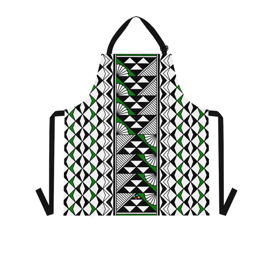 Green Native Sun and Rain Two Pocket Apron