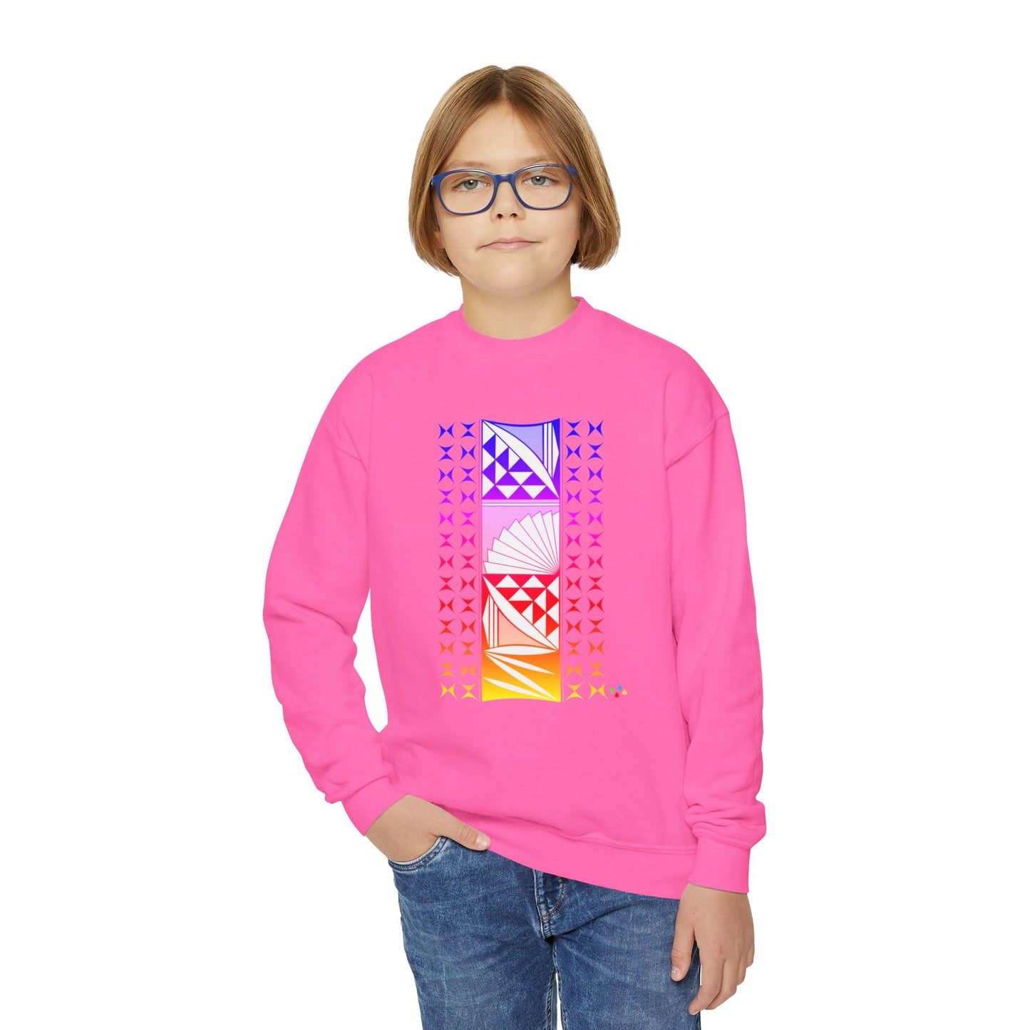 Rainbow Sunrise Youth Crewneck Sweatshirt