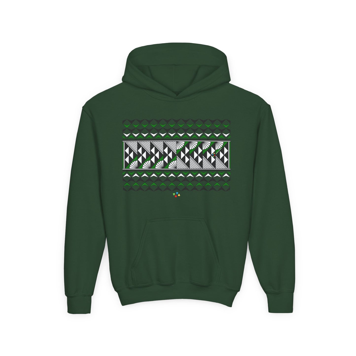 Green Rain and Sun Youth Heavy Blend Hooded Sweatshirt