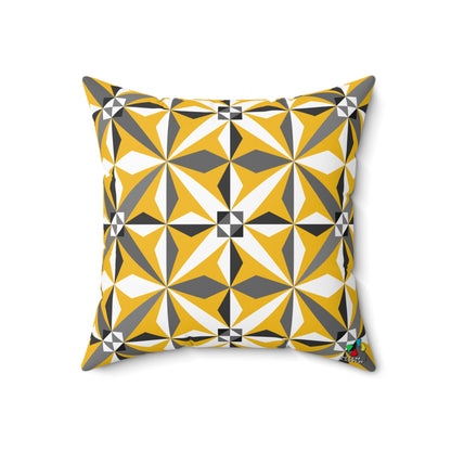 Morning Star in Yellow Square Pillow