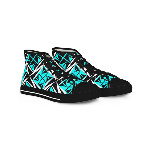 Sacred Winds in Turquoise High Top Sneakers