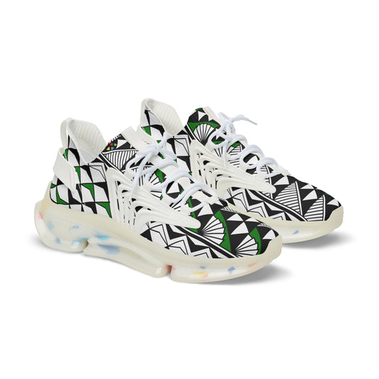 Sun and Rain in Green Men's Mesh Sneakers