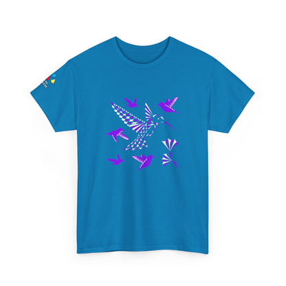 Hummingbird Blessing in Purple Gildan Unisex Tee