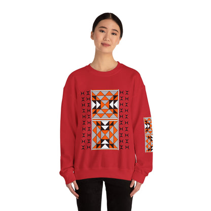 Sacred Mountains in Orange Unisex Sweatshirt