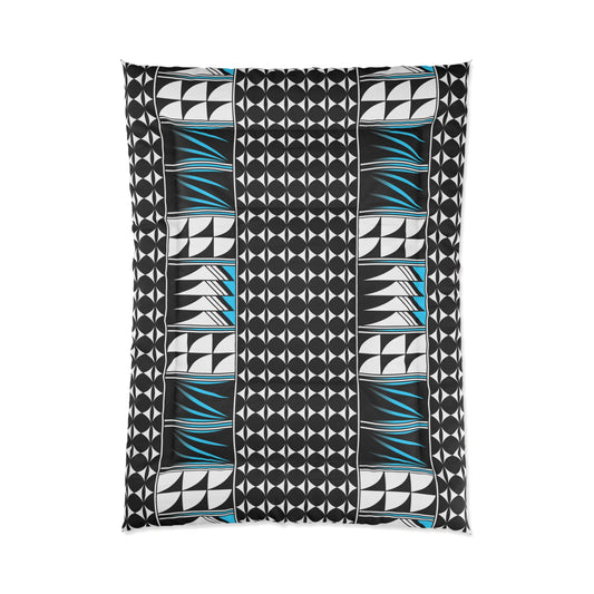 Southwest Feather Blessing in Turquoise Comforter