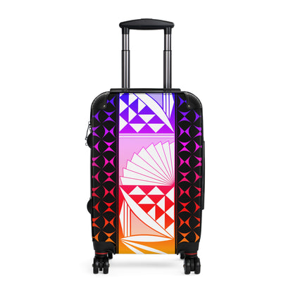 Rainbow Sunrise on Black Suitcases