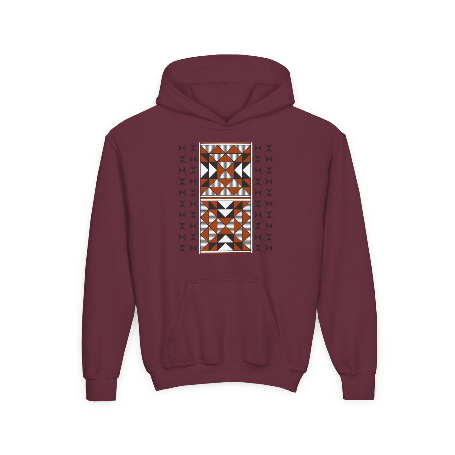 Sacred Mountains in Rust Youth Heavy Blend Hooded Sweatshirt