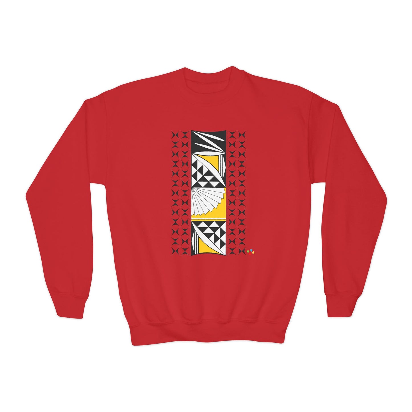 Southwest Sunrise in Yellow Youth Crewneck Sweatshirt