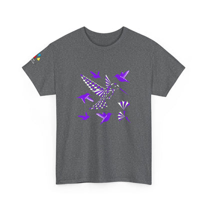 Hummingbird Blessing in Purple Gildan Unisex Tee